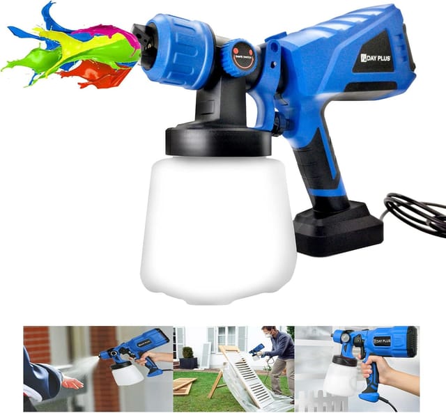 Dayplus - Farbsprühsystem Wandfarbe Lackierpistole 1000ml Farbbehälter Farbsprühgerät 550w Elektrische Farbspritzpistole Mit 3 Sprühmustern, 1000ml/min Elektro Sprühpistole Hvlp Für Lacke Lasuren Möbel Geländer