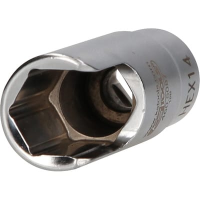 3/8' Spezial-Winkel-Rohrverbinder-Stecknuss, 14 mm