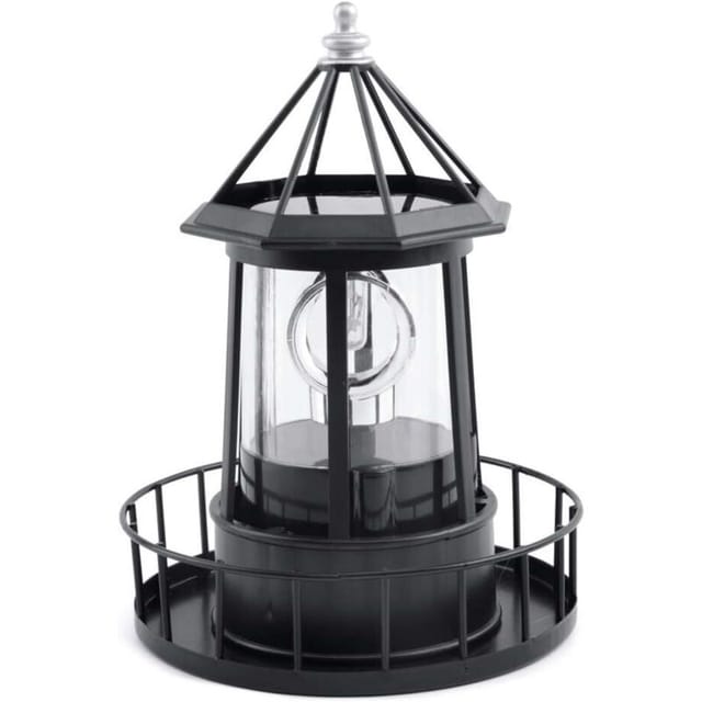 Led Solar Rotierende Leuchtturm Lampe Outdoor Garten Dekoration Laterne Für Pathway Patio