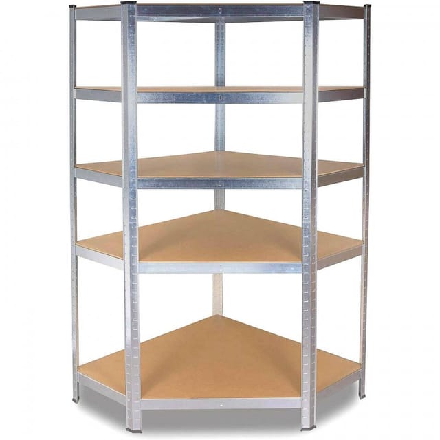 Regio - Industrielle Eckregale aus Metall - 90x40x180 - 5 Böden - Lagerregale