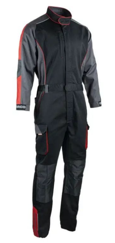 Racer Einteiler mit Reißverschluss Schwarz/Grau/Rot Größe l - FXWW4010E-L - Facom