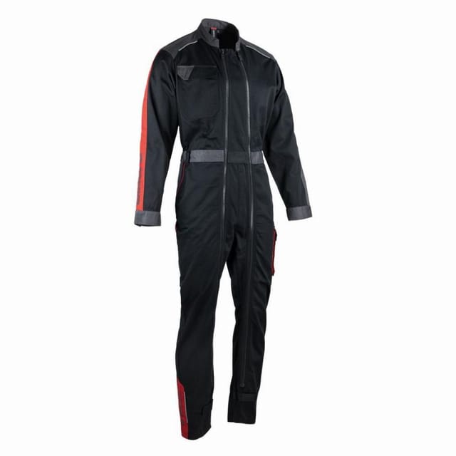 Ship Doppel-Zip-Overall Schwarz/Grau/Rot Größe l - FXWW4000E-L - Facom