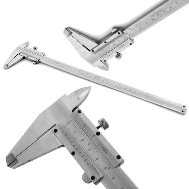 Trade Shop Traesio - Trade Shop - manueller messschieber 300 mm 30 cm analog aus stahl präzisionsmessung -