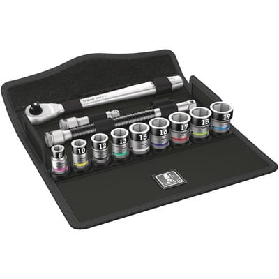 Set mit Zyklop-Steckschlüsseleinsätz mit Haltefunktion 3/8" WERA 8100 SB HF 1 (13 teilig)