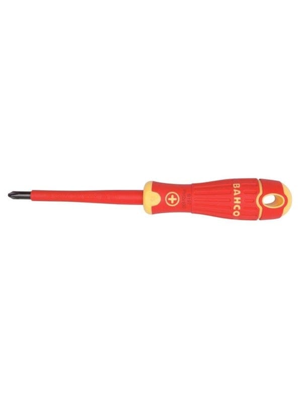 Bahco Nach VDE isolierter Phillips-Schraubendreher mit Mehrkomponentengriff, PH1 x 80 mm