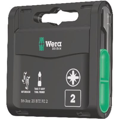 Wera Bit-Box 20 BTZ PZ, PZ 2 x 25 mm 20-teilig 05057761001 Bits Bit-Box