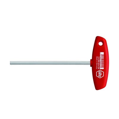 Stiftschlüssel mit Quergriff Sechskant glanzvernickelt 5,0 mm (00918) - Wiha