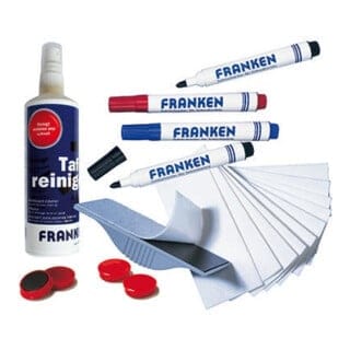 Starterset Magnettafel Junior Line 1 x Reinigungsspray 125 ml 1 x Tafelwischer magnetisch 10 Bl. Löschfilz 4 x Tafelschreiber farbig sortiert 4 x