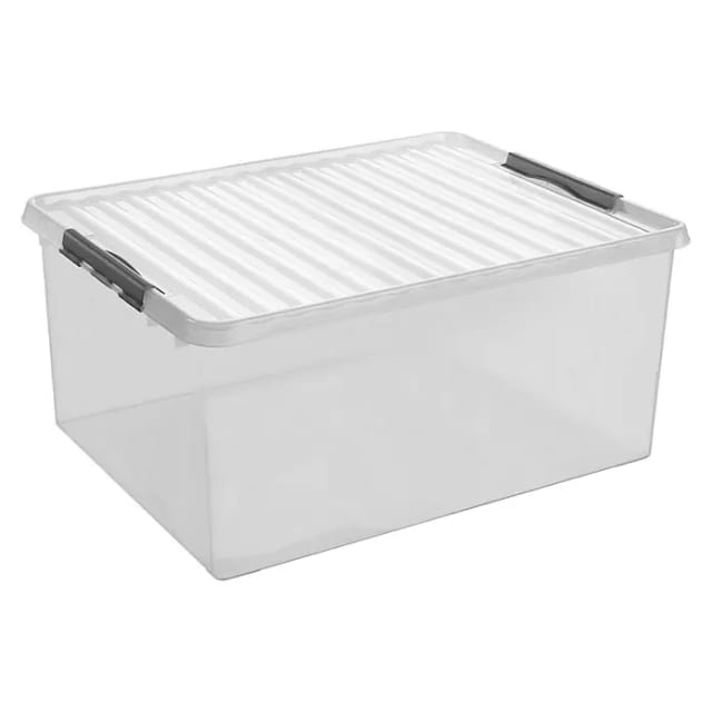 Kunststoff-Box Q-Line 120l mit Deckel transparent Aufbewahrungsbox Box - Sunware