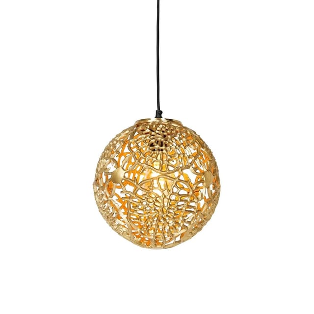 Art-Deco-Hängeleuchte Gold mit Schwarz - Maro