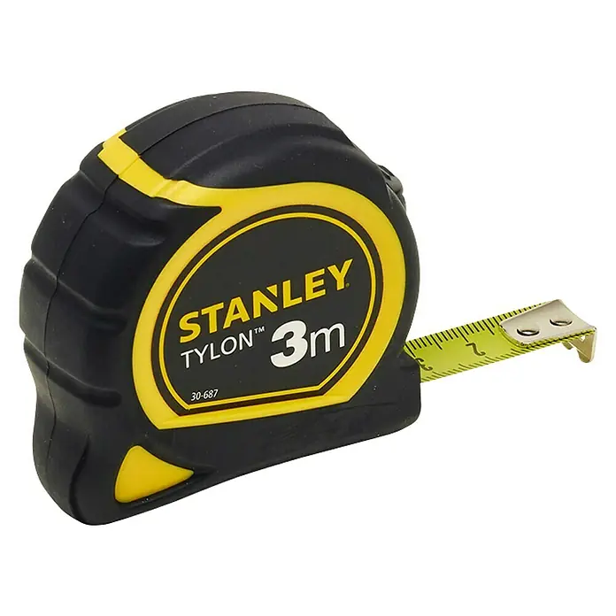 Stanley - Taschenrollbandmaß Tylon™ Länge 3 m Breite 12,7 mm mm/cm eg ii Kunststoff Doppelendhaken