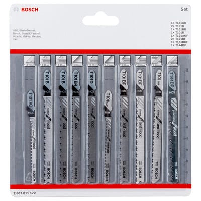 Bosch - Accessories 2607011172 Stichsägeblatt-Set Clean Precision, 10-teilig 10 St.