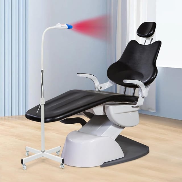 Zahnbleaching Gerät, Dental Teeth Whitening Lampe 6000MW/CM² mit 10 LEDs, Bleaching Zähne Lampe mit Sterilisierbaren Mundschutzen, Automatische