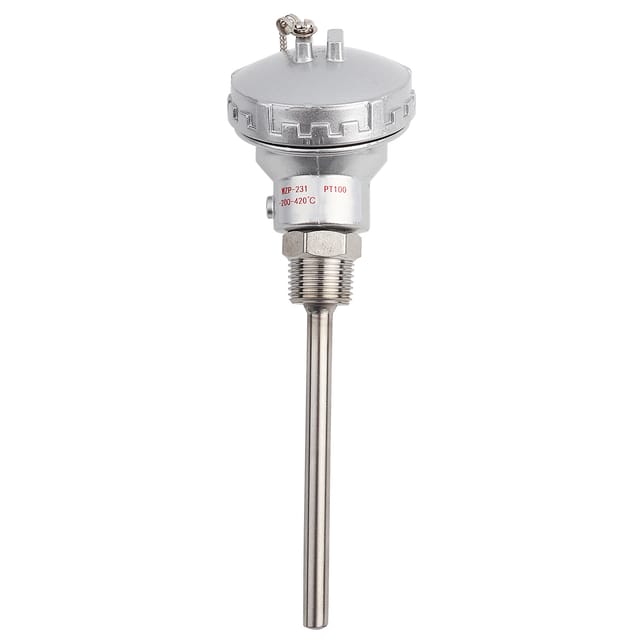 PT100-Temperaturfühler mit 1/2"-NPT-Gewinde - Thermoelement-Anschlusskopf (Länge 100 mm)