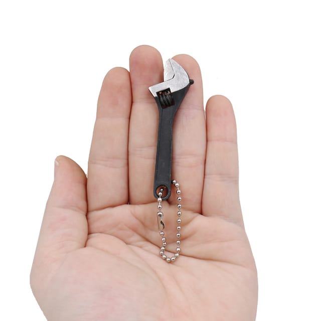 Mini-Verstellschlüssel, kleiner verstellbarer Schraubenschlüssel, Affenschlüssel für Reparaturen, schwarz (68 mm)