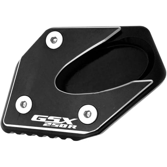 CNC-gefräste Motorrad-Stützplatte, dicke Grundplatte für Suzuki GSX250R (schwarz)