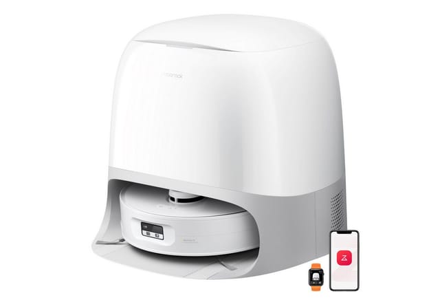 roborock Qrevo Curv 2 Flow Saugroboter mit Wischfunktion, SpiraFlow-Wischwalze mit Selbstreinigung, 20.000 Pa Saugkraft, Dual Anti-Tangle System,