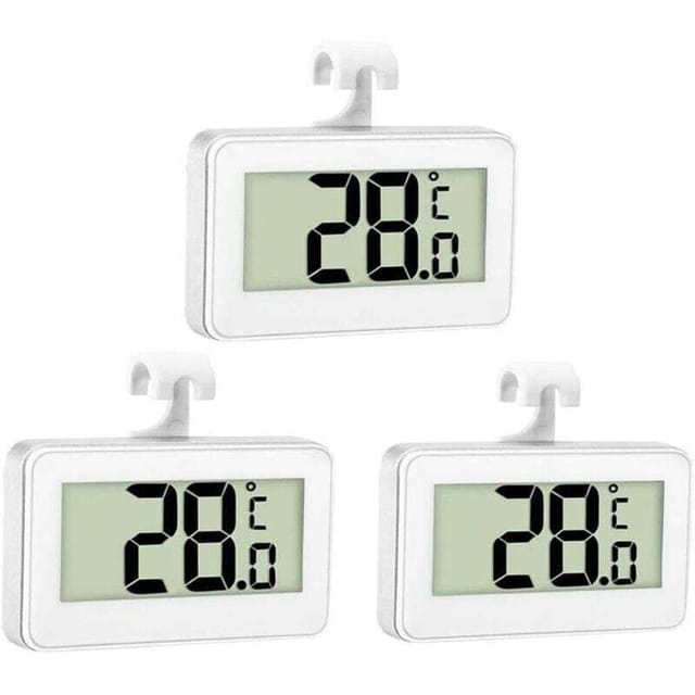 Wasserdichtes Digitales Kühlschrankthermometer Mit Haken – 3er-pack – Lcd-bildschirm Für Kühlschrank Und Gefrierschrank