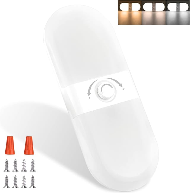 MERTTURM 180LED Auto-Innenraumleuchte, superhelle weiße LED-Deckenleuchte 12V für Wohnmobile, 1000LM 12V Lampe mit 3 Farbtemperaturen und