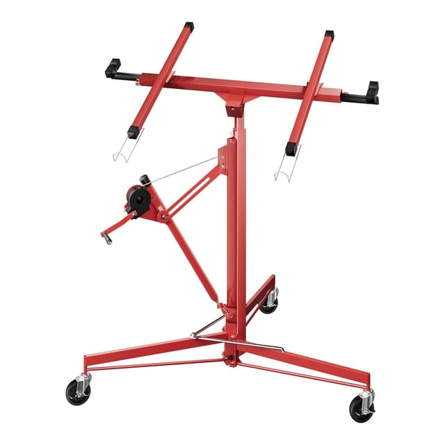 Wiltec Plattenheber, XXL, rot – Max. Tragkraft 68 kg – Höhe 140–350 cm – Max. Breite 290 cm – 3 Räder – Montagehilfe