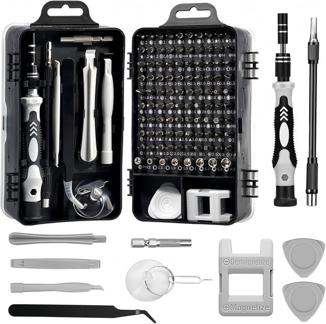 Korsaot 115-in-1 Präzisionsschraubendreher-Set, vielseitig, multifunktional für PC, Laptop, PS4, iPhone, Uhr, Macbook, Spielzeug, Xbox, Brillen