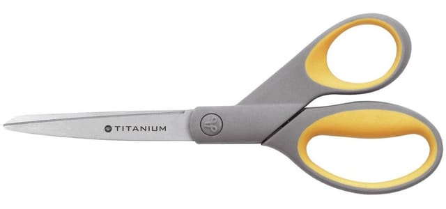 Westcott - Universalschere titan Nitrid Bonded super 204mm Linkshänder Rechtshänder Stahl grau/gelb