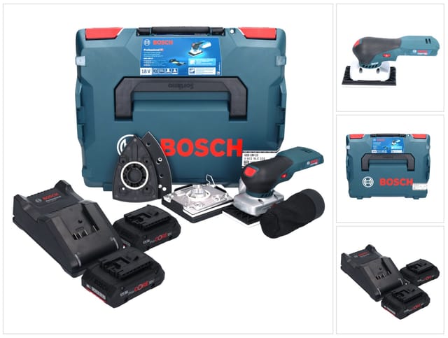 Bosch gss 18V-13 Akku Schwingschleifer 18 v + 2x ProCORE Akku 4,0 Ah + Ladegerät + l-boxx