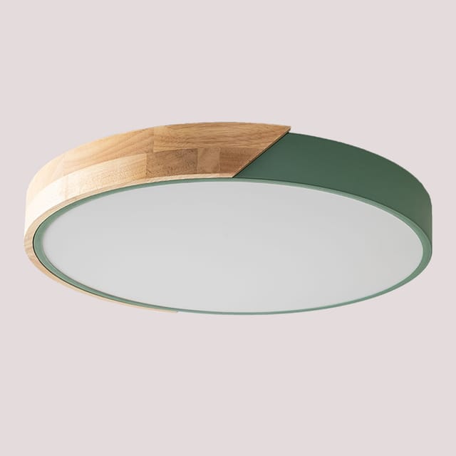 Jan LED-Deckenleuchte Celadón - Madera Natural Ø40 cm - Sklum
