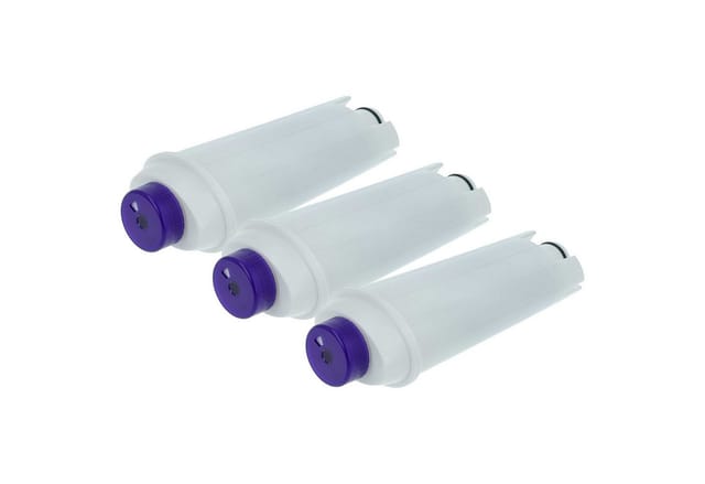 Vhbw - 3x Wasserfilter Filter kompatibel mit DeLonghi esam 6620, esam 6650, esam 67 Kaffeevollautomat, Espressomaschine, Blau, Weiß