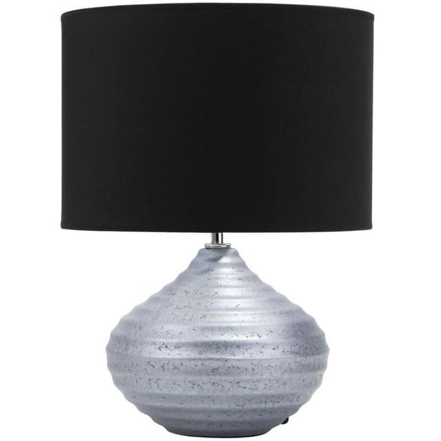 Tischlampe KUBAN Keramik Silber