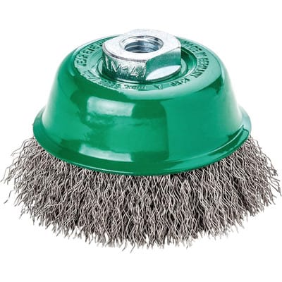 Lessmann Topfbürste Edelstahl gewellt 65x0,35mm