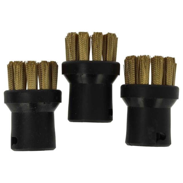 Vhbw - 3x Rundbürste kompatibel mit Kärcher sc 4 EasyFix Iron, sc 4 EasyFix Premium, sc 4 EasyFix Dampfreiniger - Dampfbürste