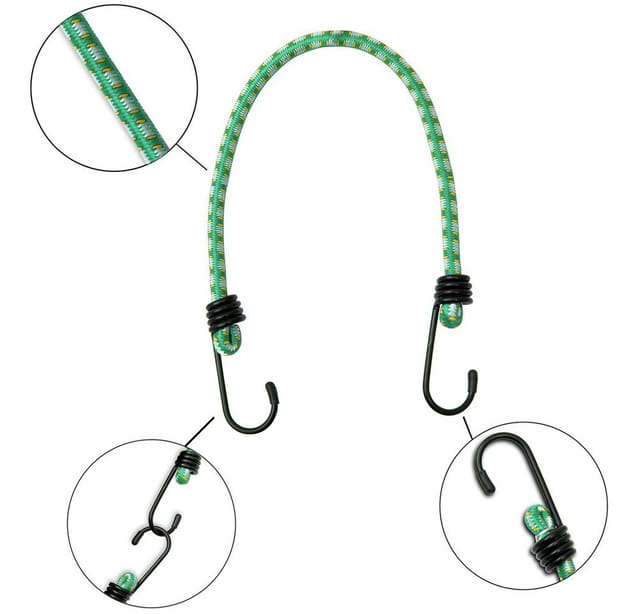 No Brand - Deuba 10x Spanngummi Set Metallhaken 61cm Expander Gepäckspanner Universal Gepäckgummi Spannseil
