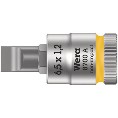 Wera 8700 A FL 05003322001 Schlitz Steckschlüssel-Bit-Einsatz 6.5 mm 1/4" (6.3 mm)