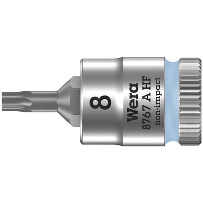 Wera Steckschlüsseleinsatz 8767 A HF TORX 1/4" T8 Länge 28 mm - 5003360001