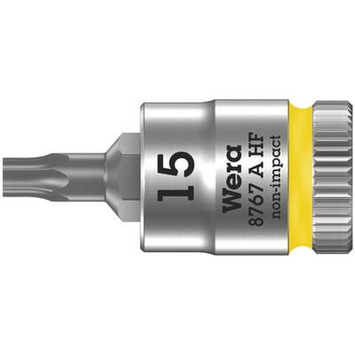 Wera Steckschlüsseleinsatz 8767 A HF TORX 1/4" T15 Länge 28 mm - 5003363001