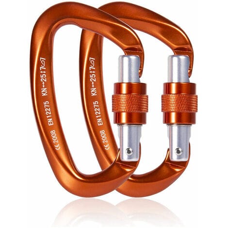 Kletterkarabiner 25 kN Verschlusskarabiner D-förmiger Karabiner, Irisfr