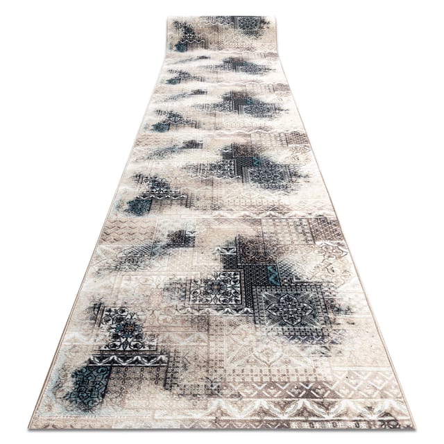 Läufer Antirutsch PATCHWORK vintage, Gummi beige 80 cm beige 80x400 cm