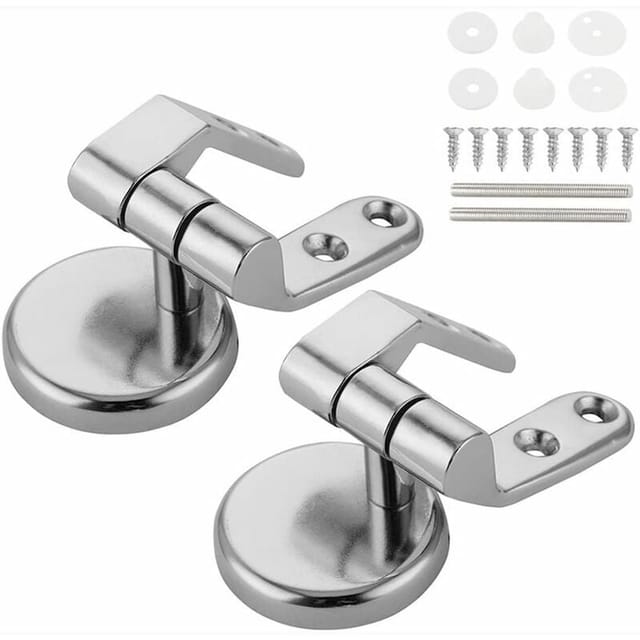 Toilettensitzscharniere, 2er-Set Ersatz-Toilettensitzscharniere mit Zinklegierungsbefestigungen——