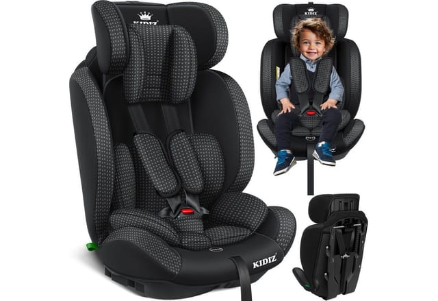 KIDIZ® Autokindersitz Kindersitz Kinderautositz Autositz Sitzschale 9 kg - 36 kg 1-12 Jahre Gruppe 1/2/3 universal zugelassen nach ECE R129/03 6 verschiedenen Farben
