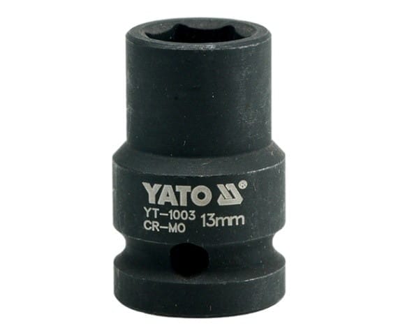 YATO 1/2" KURZER 6-KANT-SCHLAGSTECKSCHLÜSSEL 13mm