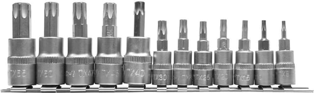 Torx-schlüsselsatz auf schiene 12 stk YT-04331 Yato