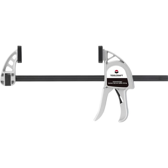 Alu-Einhandzwinge 300 x 85 mm 3000N Toolcraft 1595615 Spann-Weite (max.):500 mm Produktabmessung, Lä