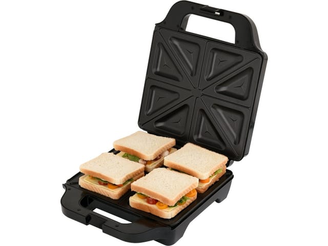 Sandwichmaker LUND 67520 1400W mit cable de 0.7m, Edelstahl, Spannung 220-240V, hohe Leistung, einfach zu bedienen, kompaktes Design