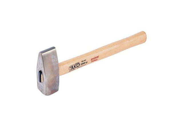 JUCO HAMMER DE TRADITIONAL BREAKING 2,0 kg, Hammer de brechen, ideal zum Brechen von Stein und Beton, Griff de Holz, gehärteten Kopf, traditionelle