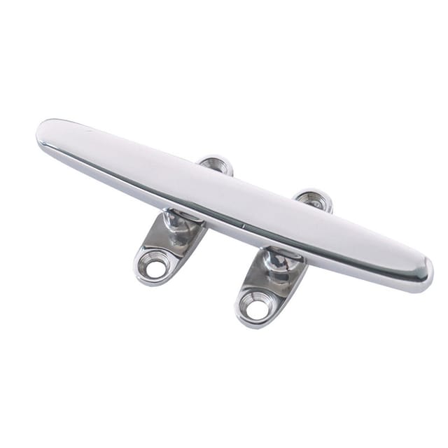 Aougo - Klampe 150 mm, V2A-Edelstahl-Festmacher, Seilbefestigung mit 4 Löchern für Sonnensegel, Segelboot