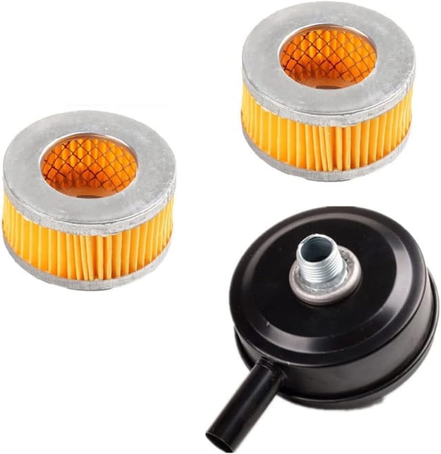 Luftkompressor-Schalldämpferfilter, 20-mm-Gewinde, Schwarz, Ersatzschalldämpfer für Luftkompressor-Schalldämpferfilter