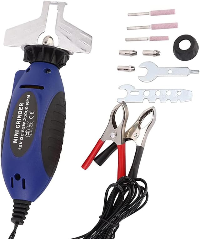 Mini-Kettensägenschärfer, dc 12 v 55 w elektrisches Kettensägen-Schleifmaschinen-Schärfsystem mit drei Schleifscheibengrößen