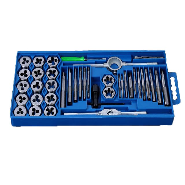 Aougo - Gewindeschneider-Set, 40-teilig, Gewindereparatur, metrische Gewindebohrer und Bohrer