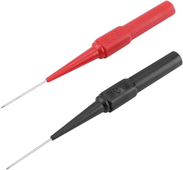 Aougo - Multimeter-Sonden mit Edelstahlspitze, flexible Silikon-Rücksonden-Teststange